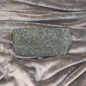 Asymmetric vintage style beaded handbag